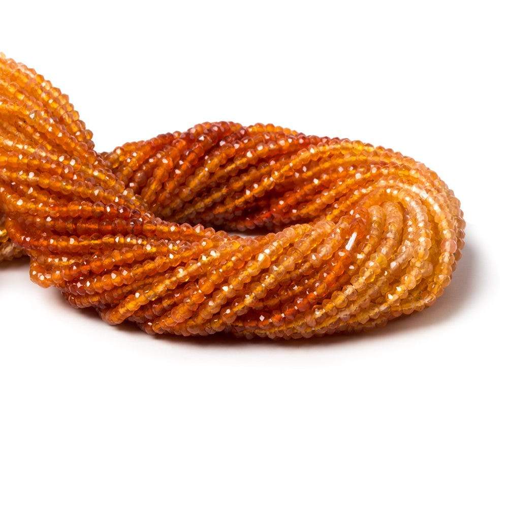 2-2.5mm Carnelian Faceted Rondelle Beads 13.5 inch 172 pieces - Beadsofcambay.com