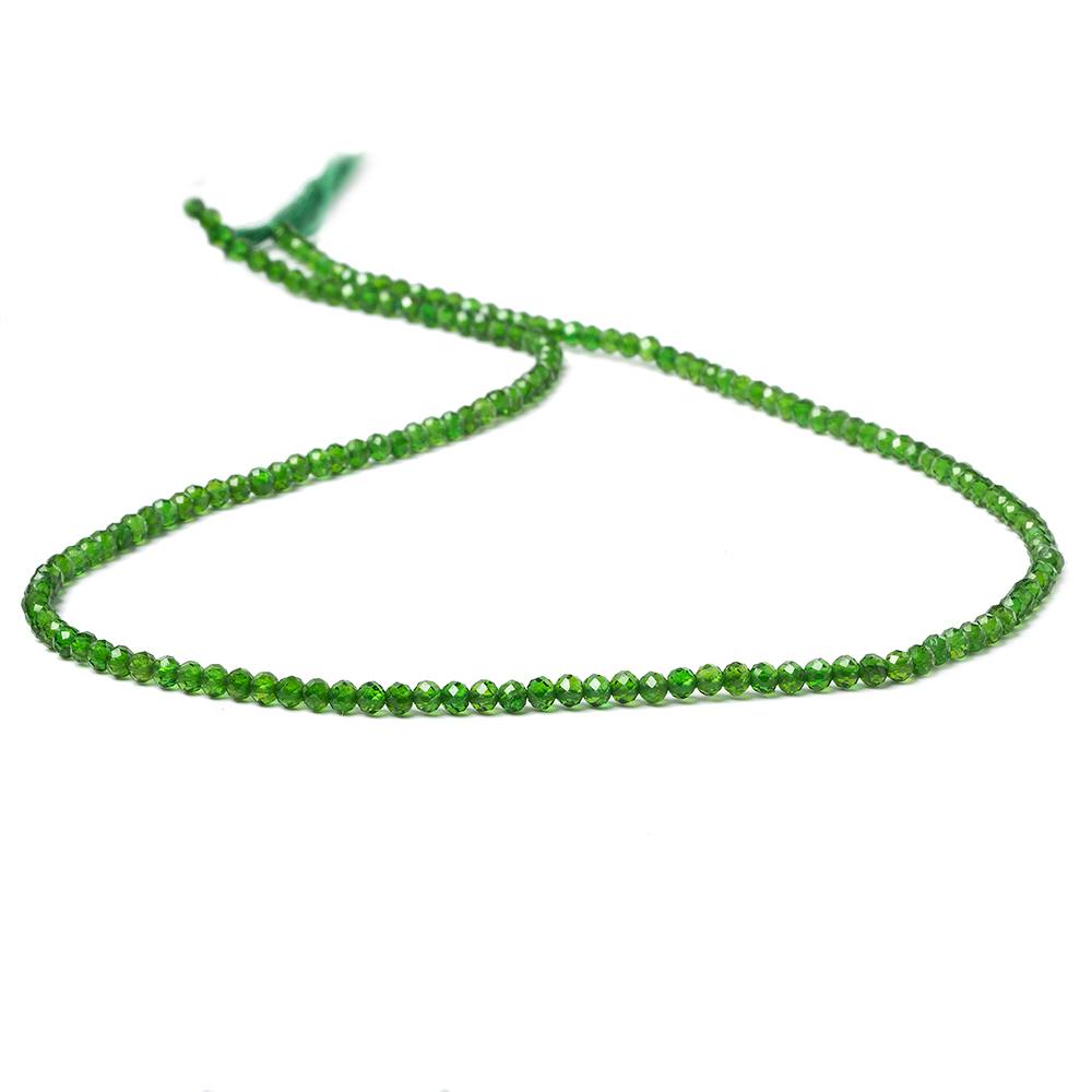 2-2.5mm Chrome Diopside Micro Faceted round beads 12.5 inch 130 pieces - Beadsofcambay.com