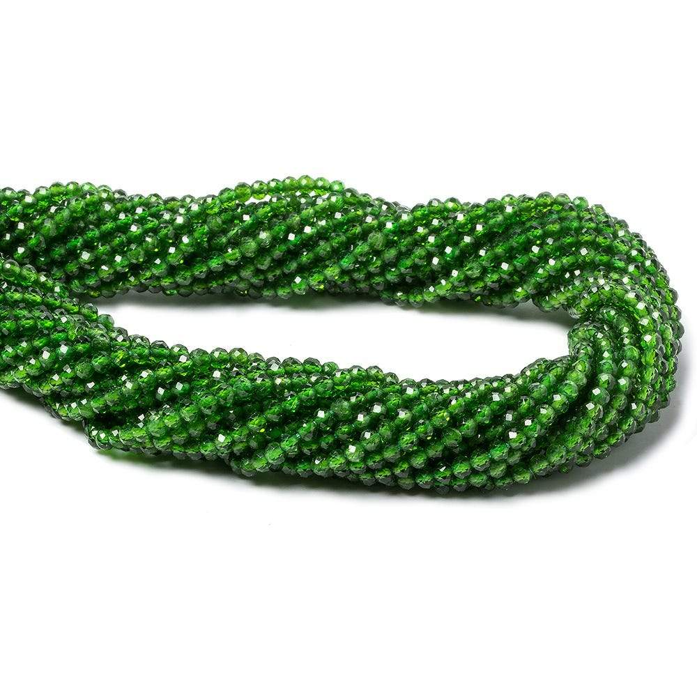 2-2.5mm Chrome Diopside Micro Faceted round beads 12.5 inch 130 pieces - Beadsofcambay.com