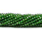 2-2.5mm Chrome Diopside Micro Faceted round beads 12.5 inch 130 pieces - Beadsofcambay.com