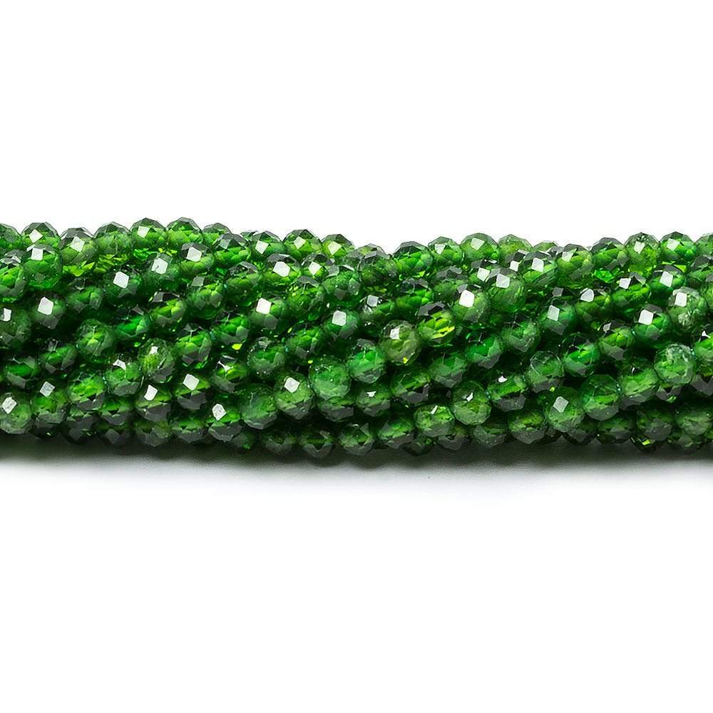 2-2.5mm Chrome Diopside Micro Faceted round beads 12.5 inch 130 pieces - Beadsofcambay.com