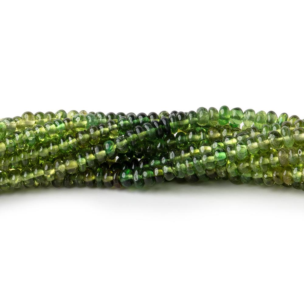 2-2.5mm Green & Brown Apatite Plain Rondelle Beads 16 inch 265 pieces - Beadsofcambay.com