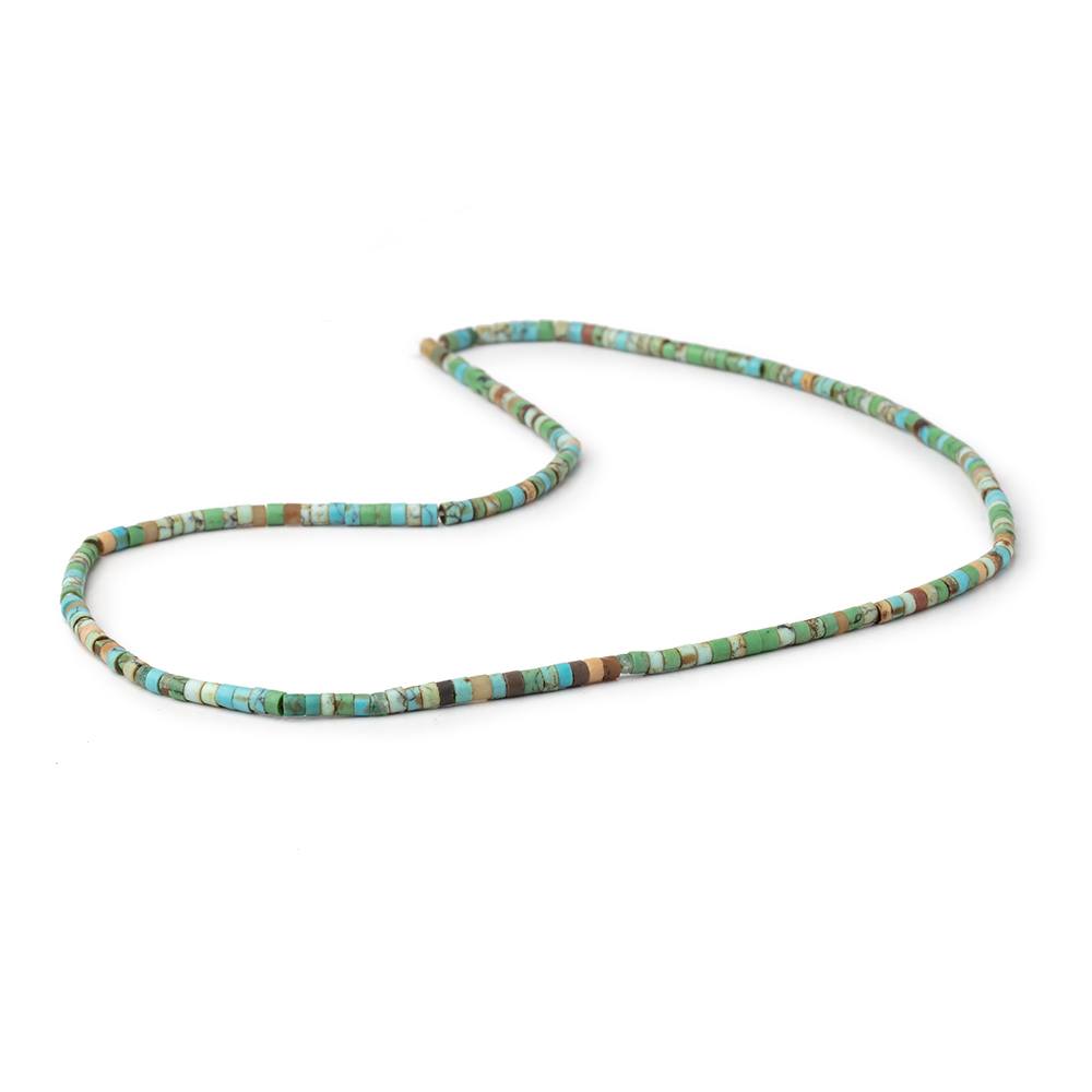 2-2.5mm Howlite Hand Cut Tube Beads 14.5 inch 200 pieces - Beadsofcambay.com