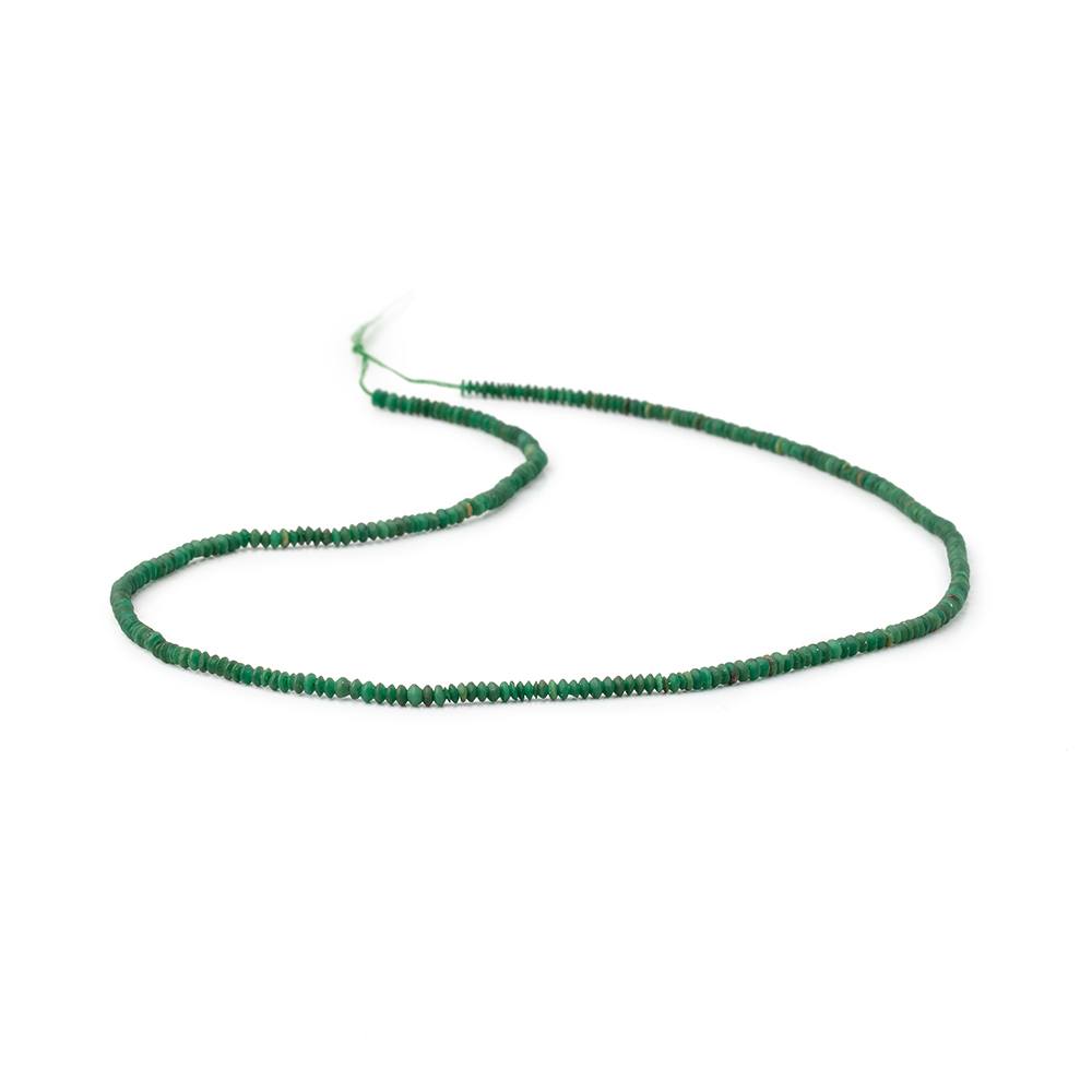 2-2.5mm Jade Plain Disc Rondelle Beads 14.5 inch 260 pieces - Beadsofcambay.com