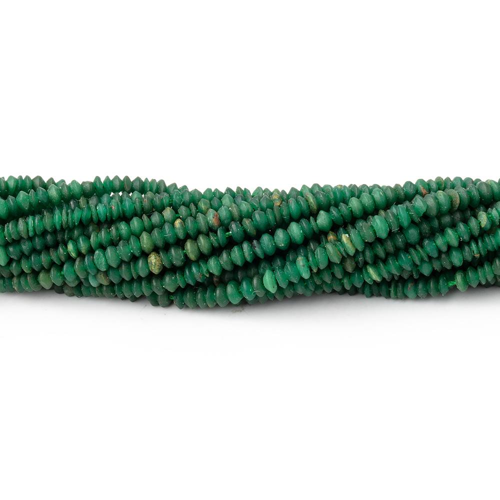 2-2.5mm Jade Plain Disc Rondelle Beads 14.5 inch 260 pieces - Beadsofcambay.com