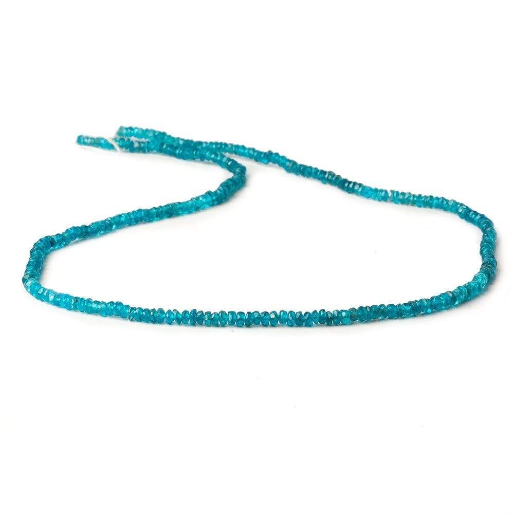 2-2.5mm Neon Apatite Faceted Rondelles 14 inch 200 Beads AA - Beadsofcambay.com