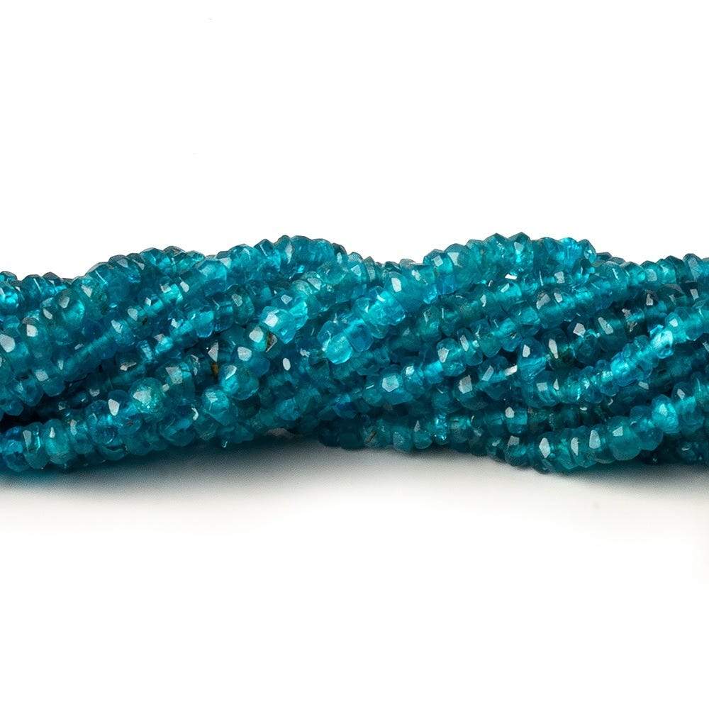 2-2.5mm Neon Apatite Faceted Rondelles 14 inch 200 Beads AA - Beadsofcambay.com