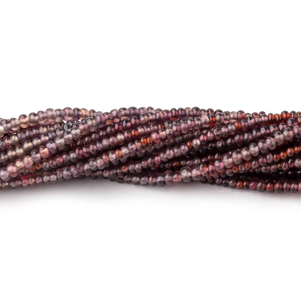2-2.5mm Songea Sapphire Plain Rondelle Beads 16 inch 270 pieces - Beadsofcambay.com