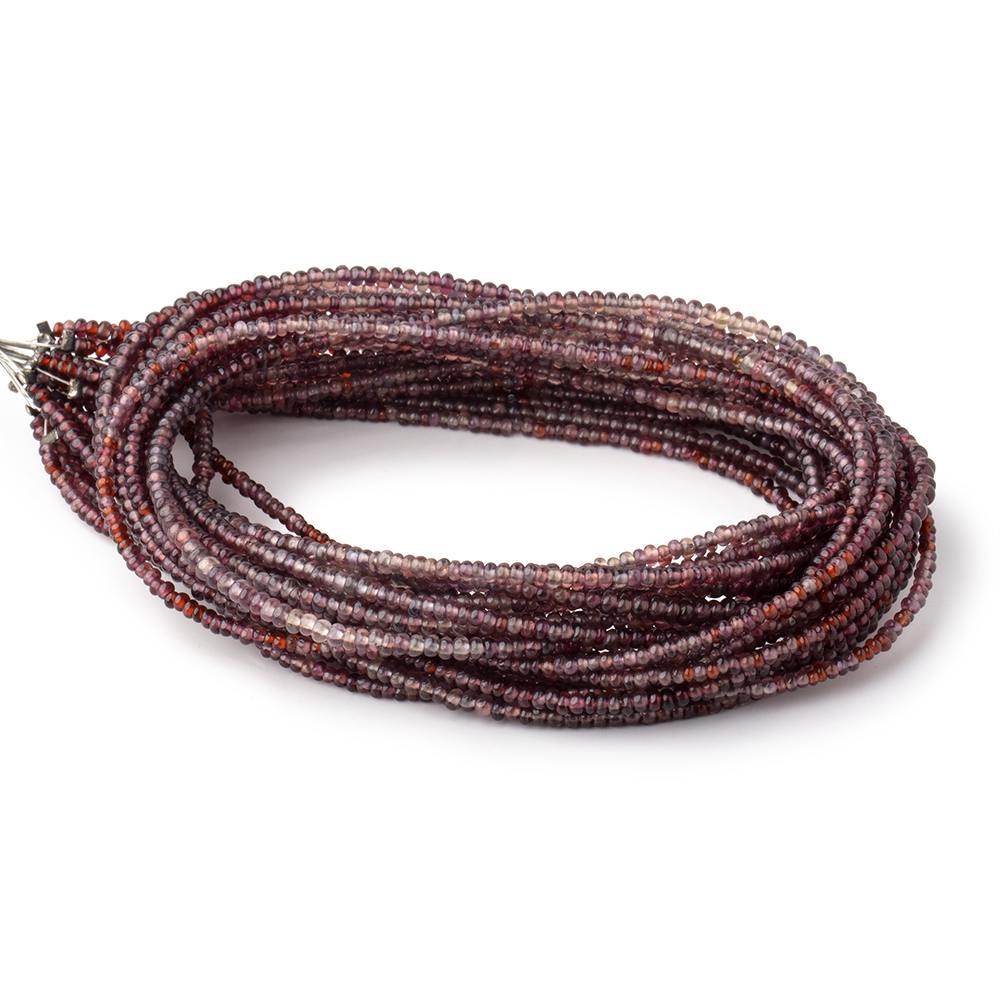 2-2.5mm Songea Sapphire Plain Rondelle Beads 16 inch 270 pieces - Beadsofcambay.com