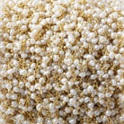 2-2.5mm White Baroque Pearl Gold Dangling Chain sold by the foot - Beadsofcambay.com
