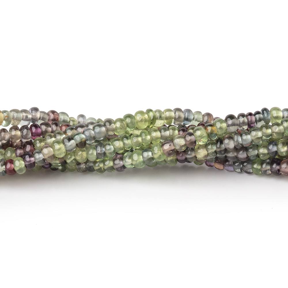 2-2.7mm Multi Color Sapphire Plain Rondelle Beads 15 inch 245 pieces - Beadsofcambay.com