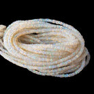 2-3.5mm Pale Ethiopian Opal Plain Rondelle Beads 18 inch 280 pieces - Beadsofcambay.com