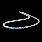 2-3.5mm Pale Ethiopian Opal Plain Rondelle Beads 18 inch 280 pieces - Beadsofcambay.com