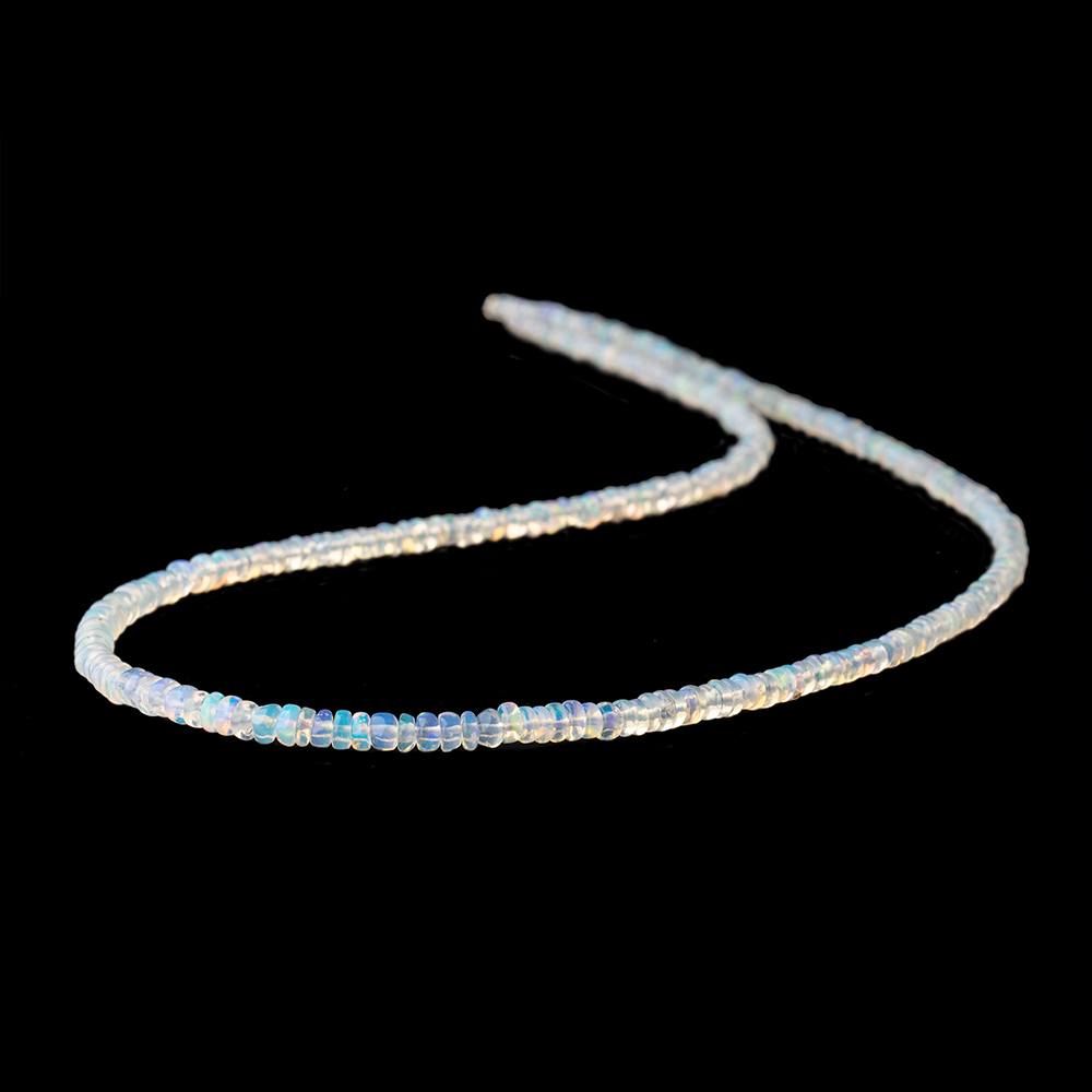 2-3.5mm Pale Ethiopian Opal Plain Rondelle Beads 18 inch 280 pieces - Beadsofcambay.com