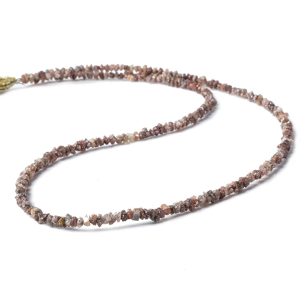 2-3.5mm Rose & Chocolate Diamond crystal nugget beads 15 inch 225 pieces - Beadsofcambay.com