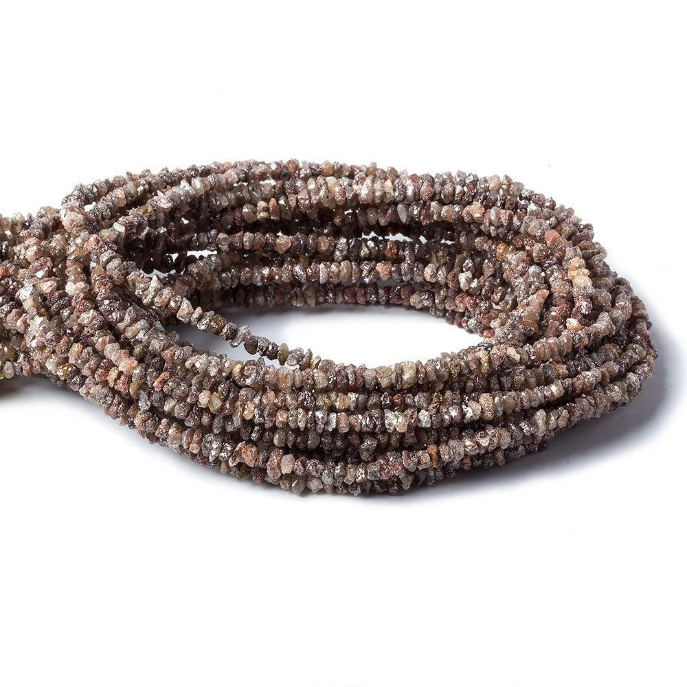 2-3.5mm Rose & Chocolate Diamond crystal nugget beads 15 inch 225 pieces - Beadsofcambay.com