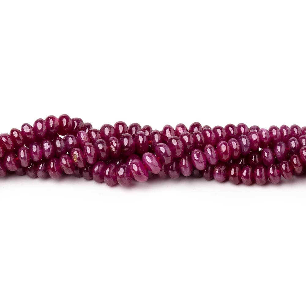 2-3.5mm Ruby Plain Rondelle Beads 16 inch 257 pieces AA - Beadsofcambay.com