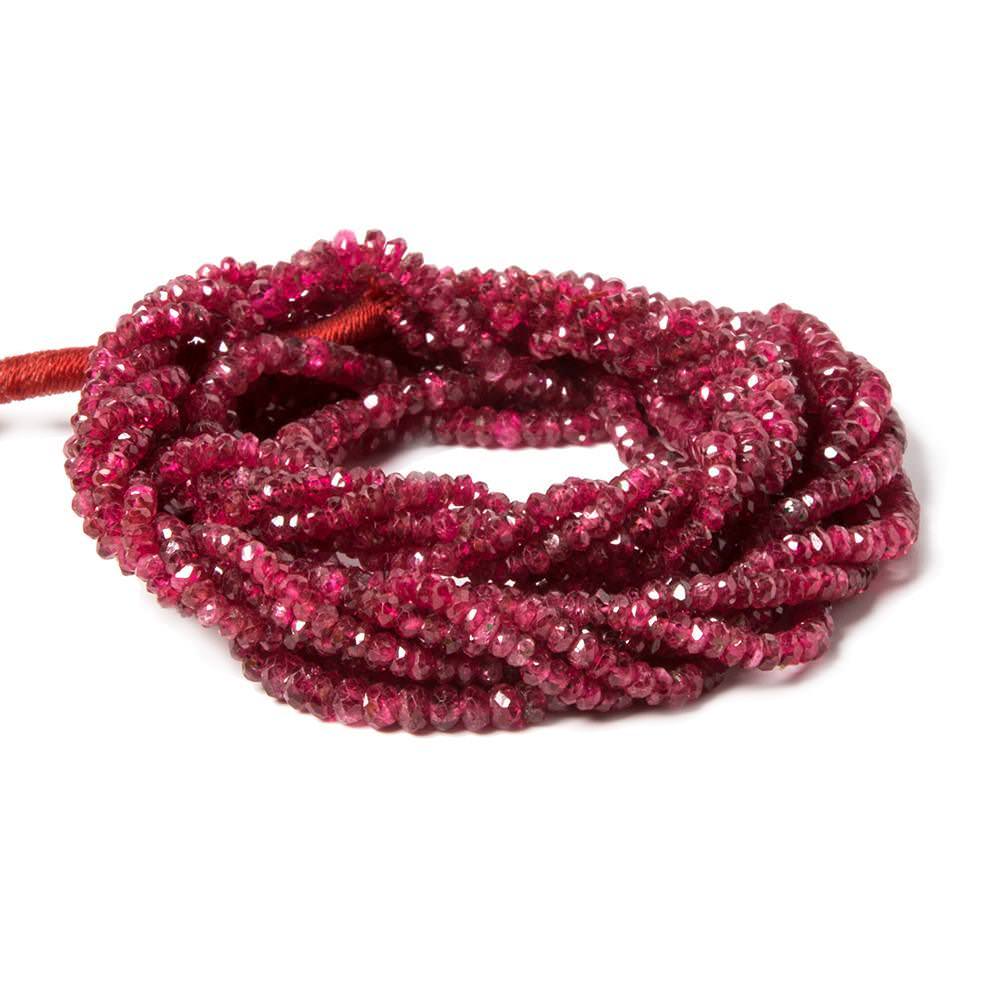 2-3mm Candy Apple Red Spinel faceted rondelle Beads 18 inch 295 pieces AAA - Beadsofcambay.com