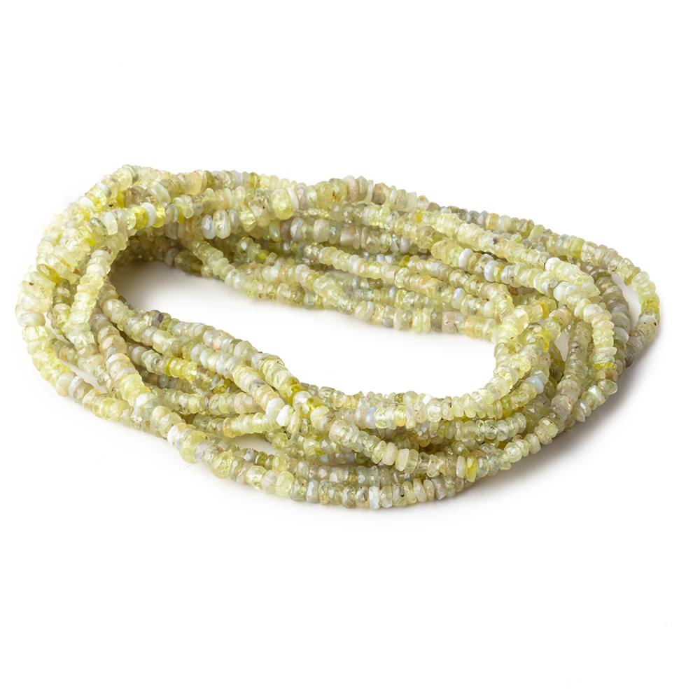 2-3mm Cat's Eye Chrysoberyl Faceted Rondelles 16 inch 290 Beads - Beadsofcambay.com