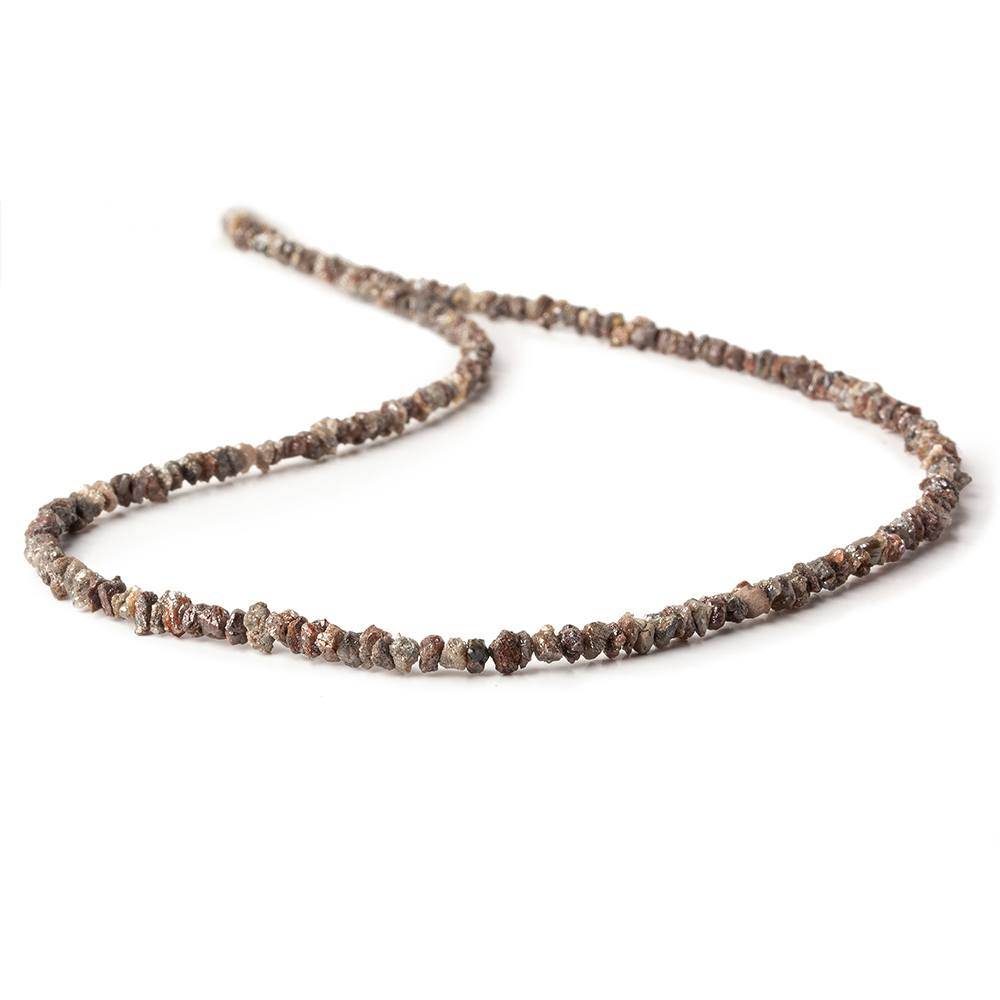 2-3mm Chocolate Brown Diamond crystal nugget beads 15 inch 220 pcs - Beadsofcambay.com