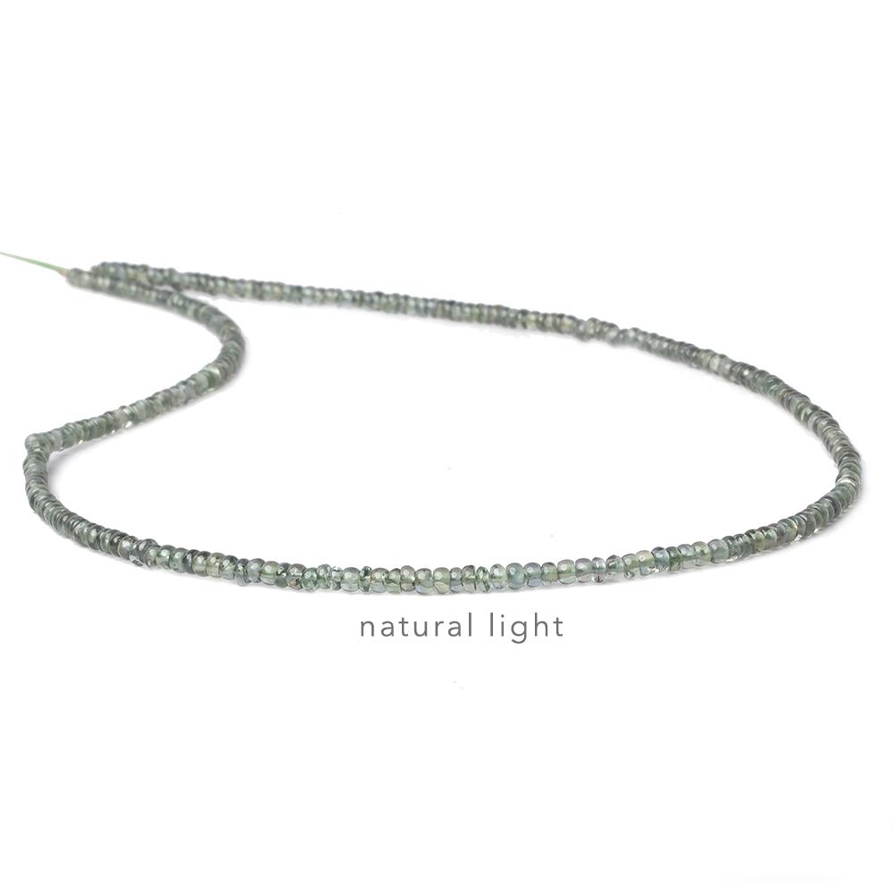 2-3mm Color Change Sapphire plain rondelle beads 16 inch 250+ pieces - Beadsofcambay.com