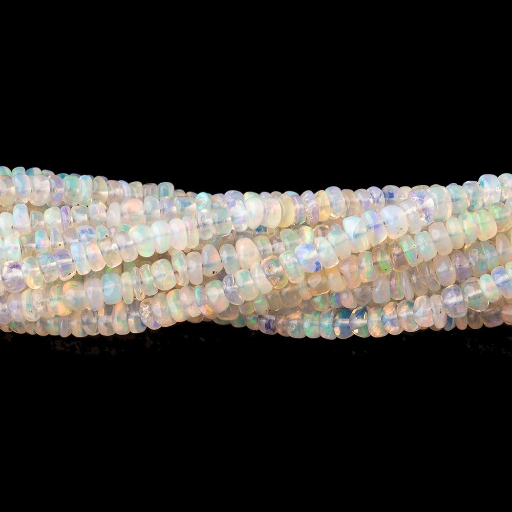 2-3mm Ethiopian Opal plain rondelle beads 18 inch 300 pieces AA - Beadsofcambay.com
