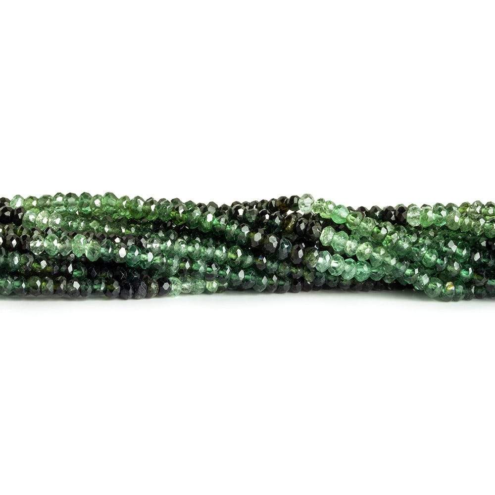 2-3mm Green Tourmaline Faceted Rondelle Beads 202 pcs - Beadsofcambay.com