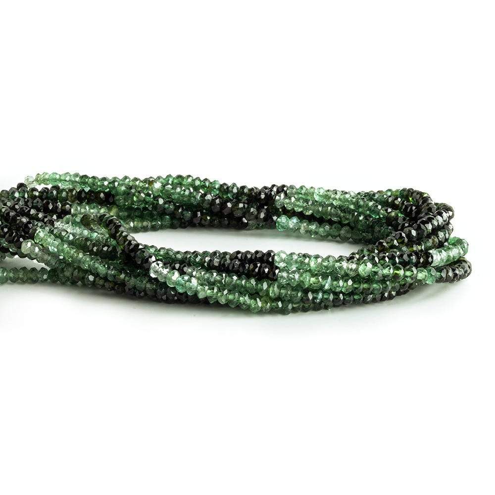 2-3mm Green Tourmaline Faceted Rondelle Beads 202 pcs - Beadsofcambay.com