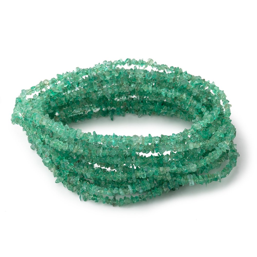 2-3mm Light Zambian Emerald Chip Beads 15 inch 300 pieces - Beadsofcambay.com