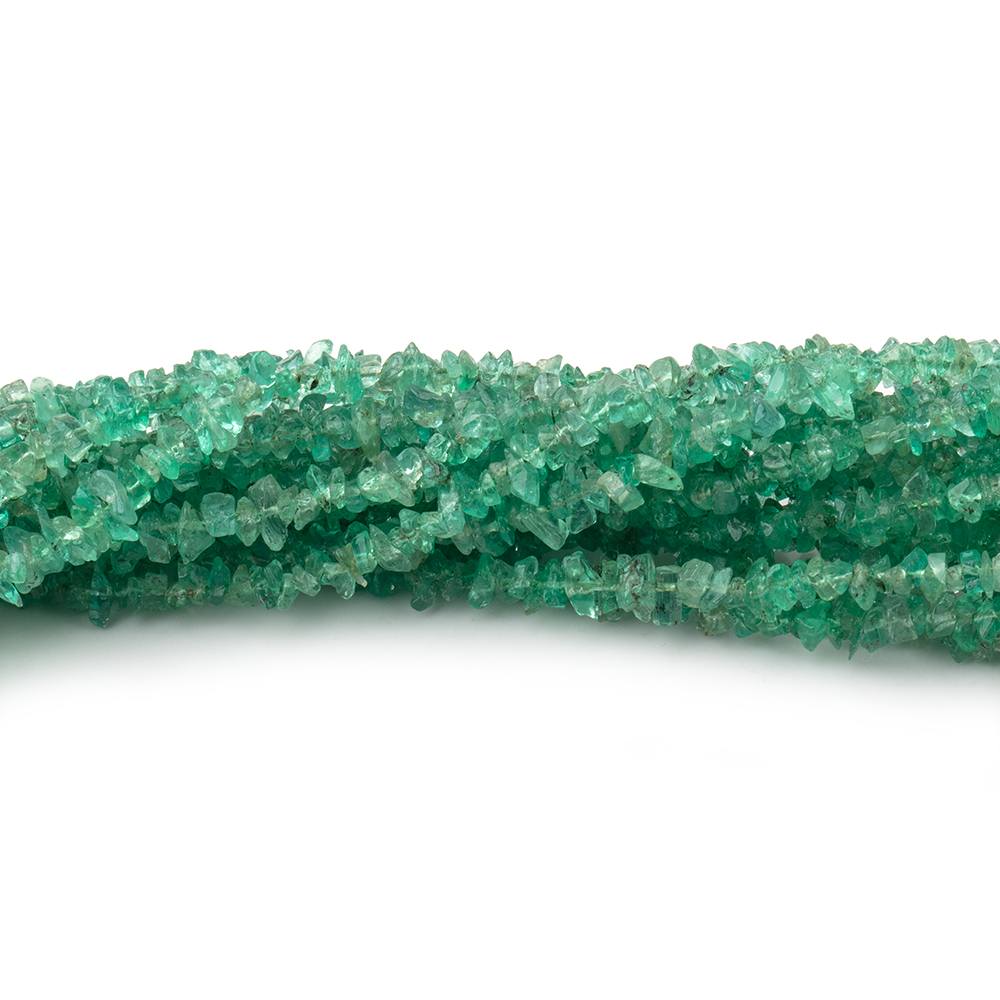 2-3mm Light Zambian Emerald Chip Beads 15 inch 300 pieces - Beadsofcambay.com