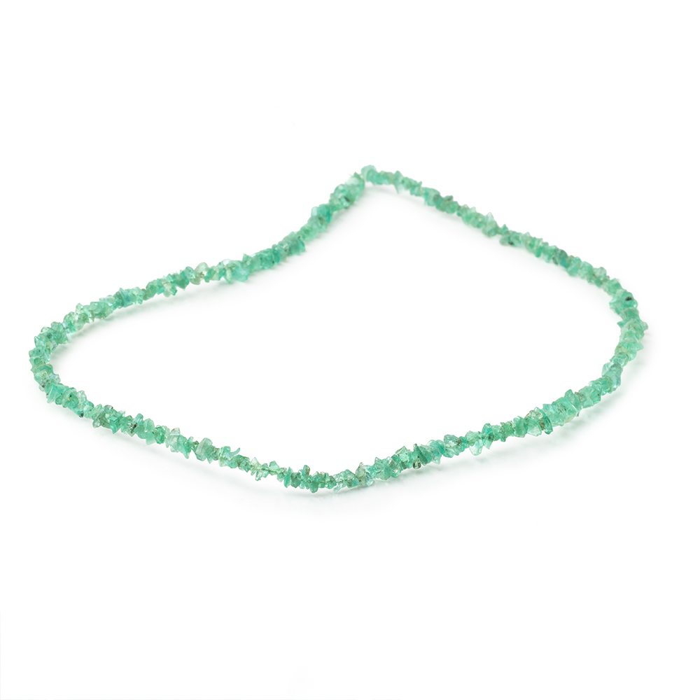 2-3mm Light Zambian Emerald Chip Beads 15 inch 300 pieces - Beadsofcambay.com