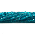 2-3mm Neon Blue Apatite unfaceted rondelle 13 inch 256 Beads - Beadsofcambay.com
