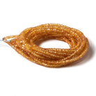 2-3mm Orange Songea Sapphire Faceted Rondelle Beads 16 inch 302 pieces - Beadsofcambay.com