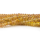 2 - 3mm Orangy Yellow Sapphire Plain Rondelle Beads 18 inch 300 pieces - Beadsofcambay.com