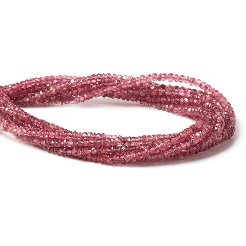 2-3mm Red Spinel faceted rondelle Beads 16 inch 294 pieces AA - Beadsofcambay.com