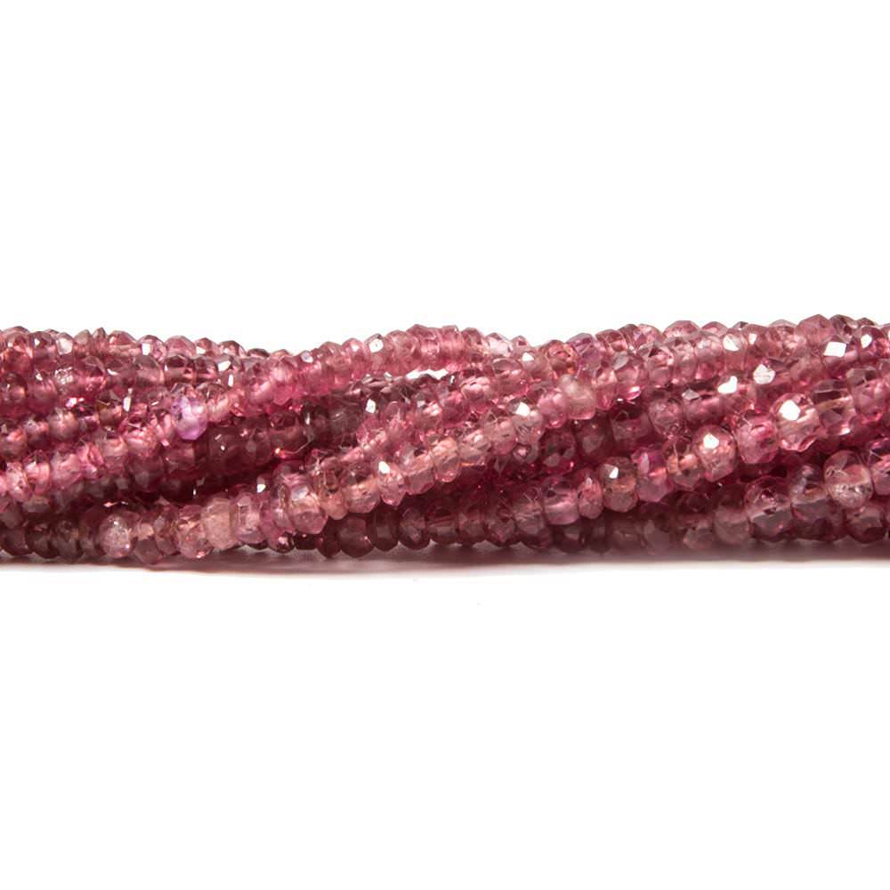 2-3mm Red Spinel faceted rondelle Beads 16 inch 294 pieces AA - Beadsofcambay.com