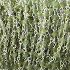 2-3mm Tsavorite Garnet Faceted Rondelle with Sterling Silver Chain by foot 43 pieces - Beadsofcambay.com