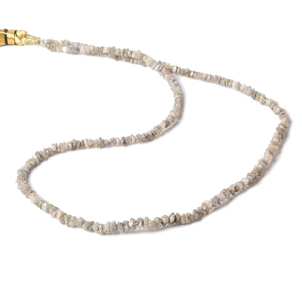 2-4.5mm Canary & Platinum Diamond crystal nugget beads 15 inch 225 pieces - Beadsofcambay.com