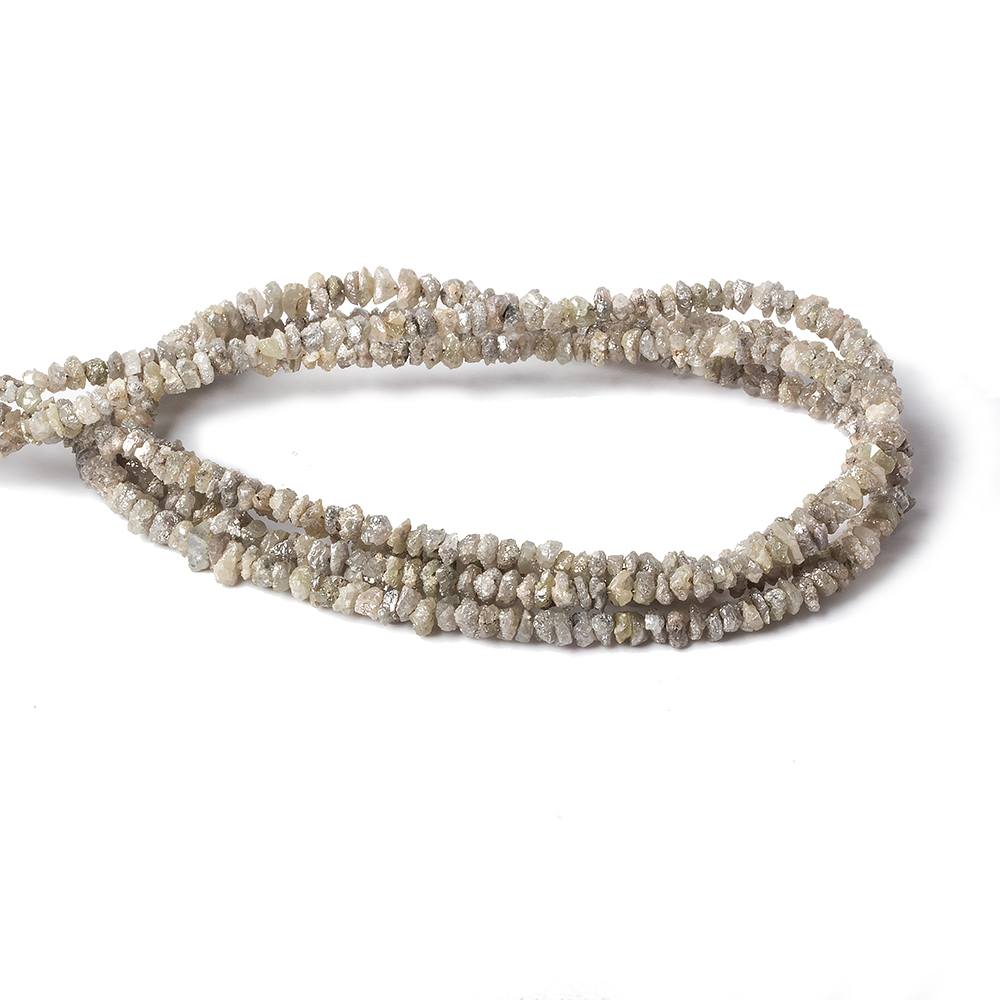 2-4.5mm Canary & Platinum Diamond crystal nugget beads 15 inch 225 pieces - Beadsofcambay.com