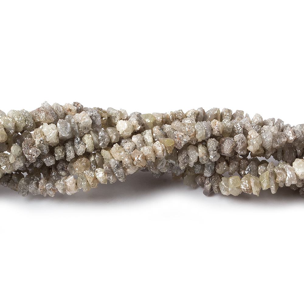 2-4.5mm Canary & Platinum Diamond crystal nugget beads 15 inch 225 pieces - Beadsofcambay.com