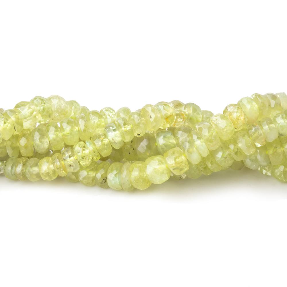 2-4.5mm Cat's Eye Chrysoberyl Faceted Rondelle Beads 18 inch 300 pieces - Beadsofcambay.com