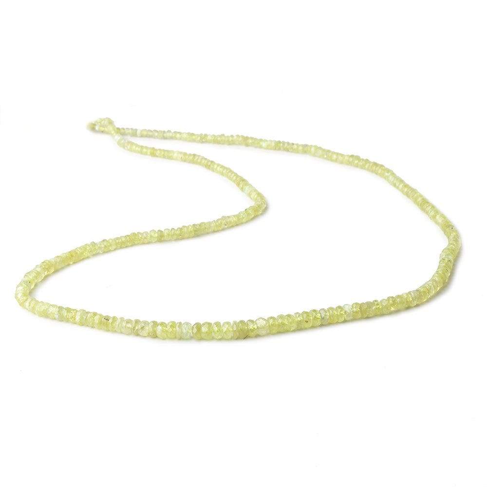 2-4.5mm Cat's Eye Chrysoberyl Faceted Rondelle Beads 18 inch 300 pieces - Beadsofcambay.com