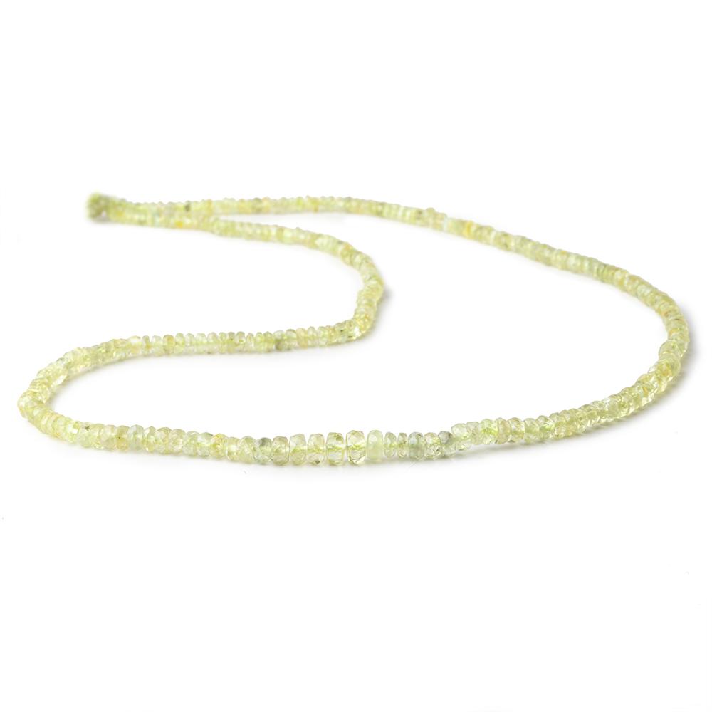 2-4.5mm Cat's Eye Chrysoberyl Faceted Rondelles 18 inch 300 Beads - Beadsofcambay.com
