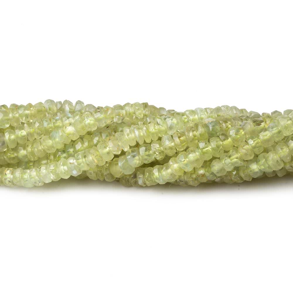 2-4mm Cat's Eye Chrysoberyl faceted rondelle beads 18 inch 295 pieces - Beadsofcambay.com