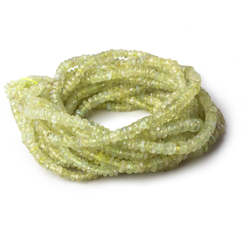 2-4mm Cat's Eye Chrysoberyl faceted rondelle beads 18 inch 295 pieces - Beadsofcambay.com
