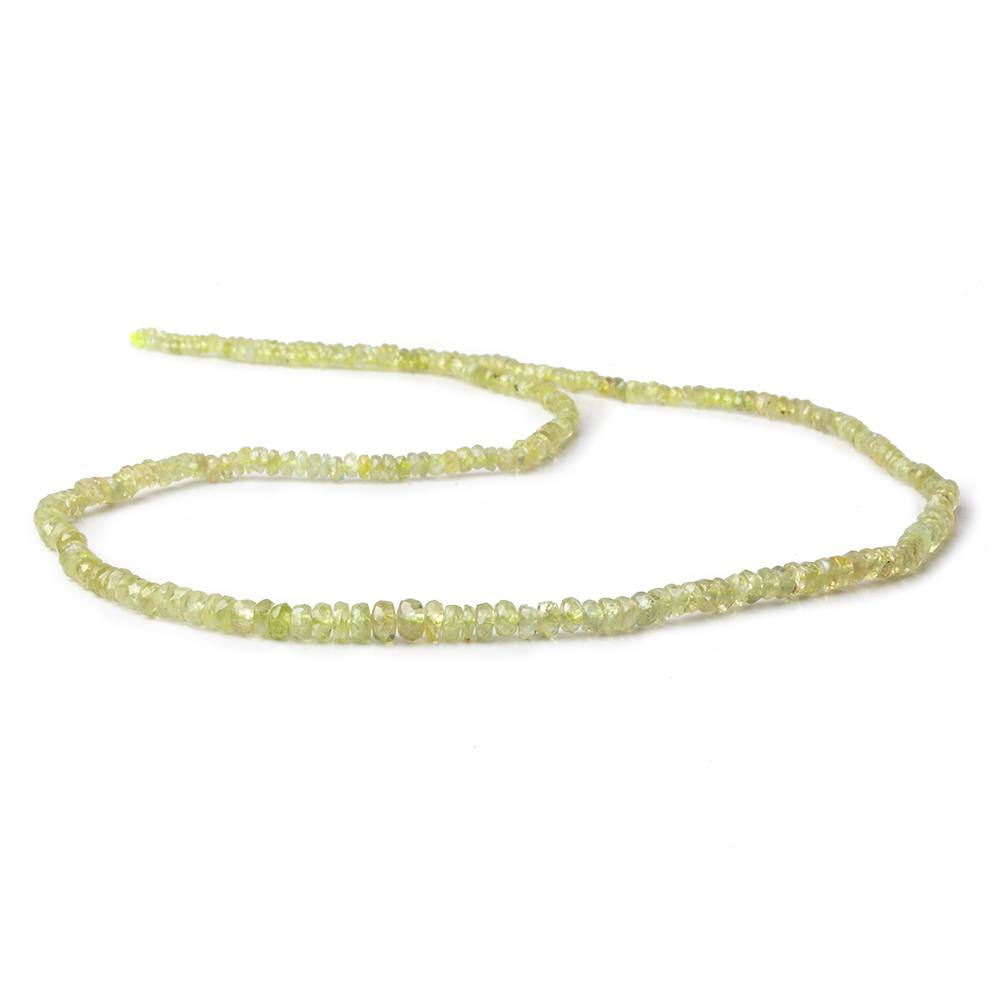 2-4mm Cat's Eye Chrysoberyl faceted rondelle beads 18 inch 295 pieces - Beadsofcambay.com