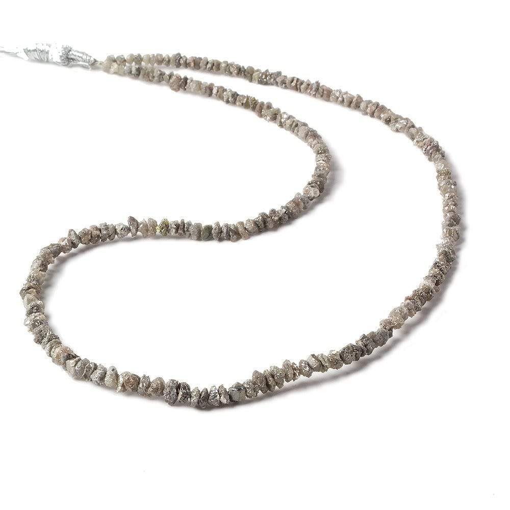 2-4mm Champagne Grey Diamond crystal nugget beads 15 inch 225 pieces - Beadsofcambay.com