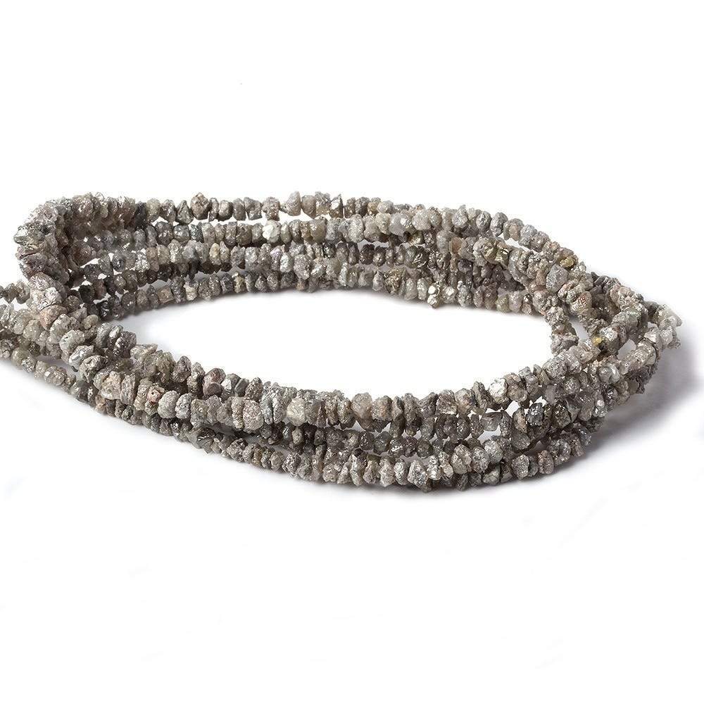 2-4mm Champagne Grey Diamond crystal nugget beads 15 inch 225 pieces - Beadsofcambay.com