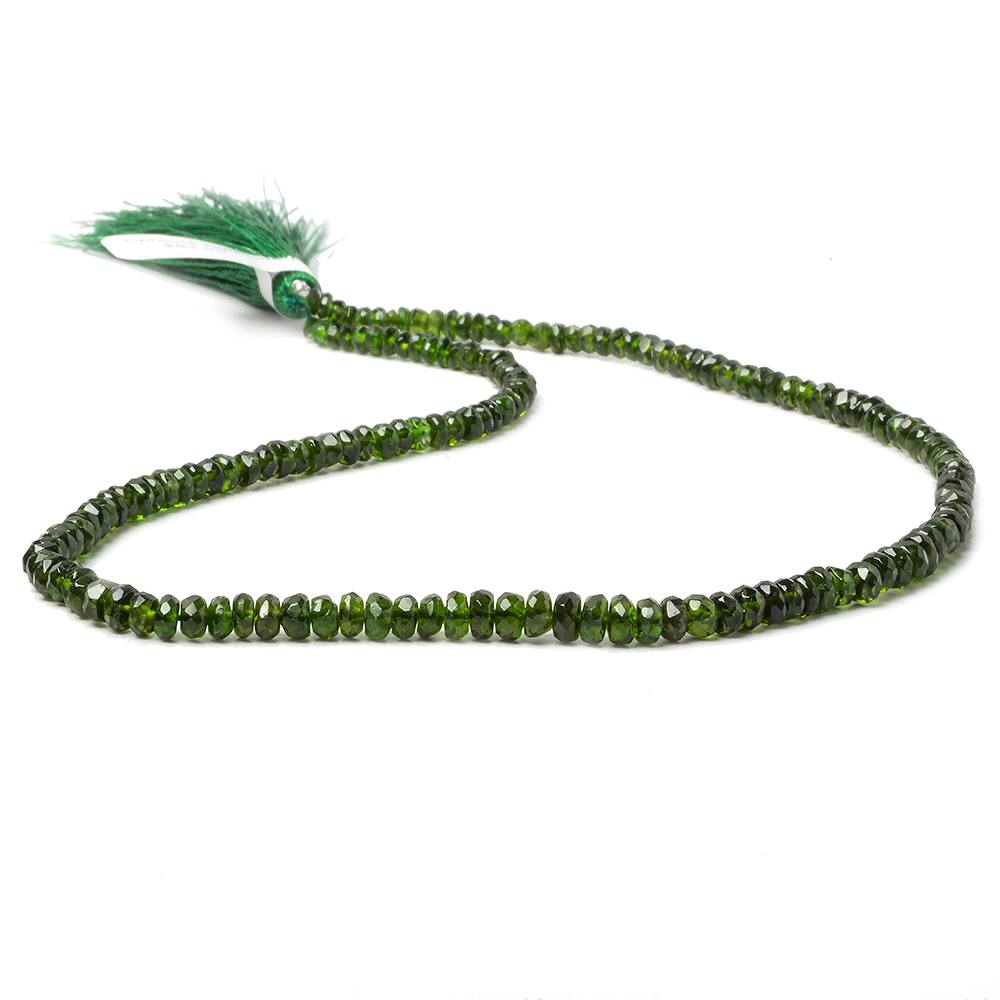 2-4mm Chrome Diopside faceted rondelle Beads 13 inch 161 pieces - Beadsofcambay.com