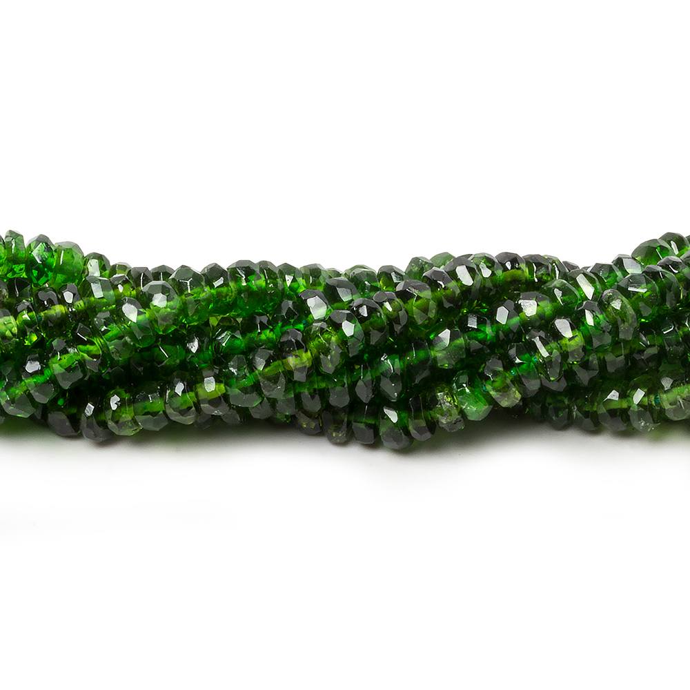 2-4mm Chrome Diopside faceted rondelle Beads 14 inch 164 pieces - Beadsofcambay.com